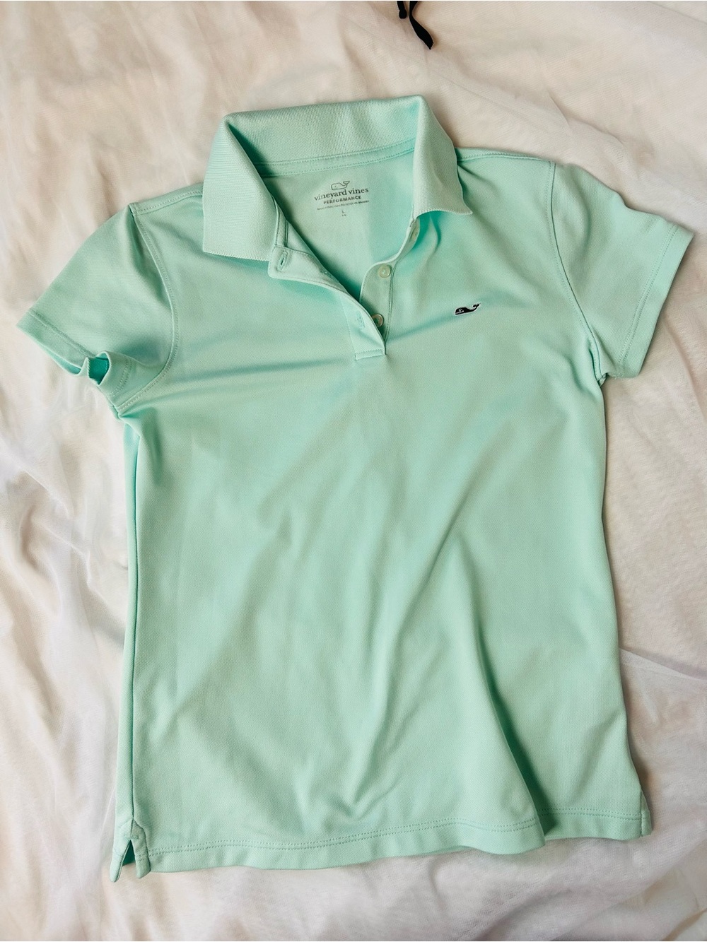 Vineyard Vines Girls Polo Shirt in Mint